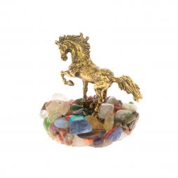 Статуэтка "Лошадь" на самоцветах