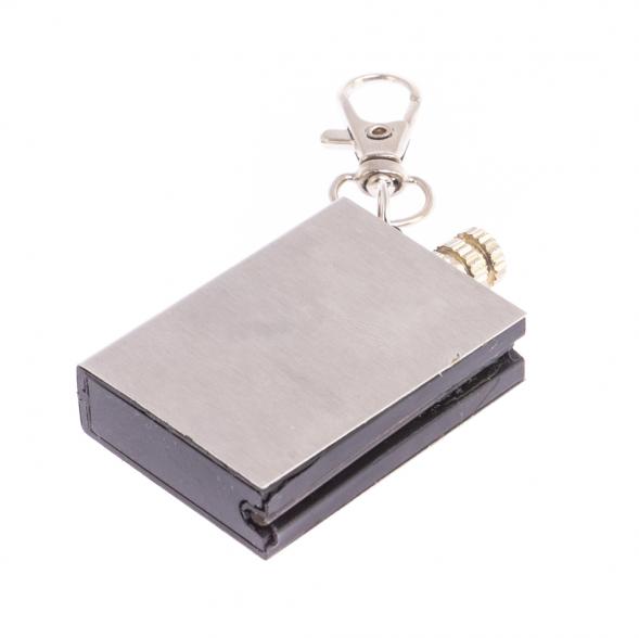 Брелок огниво &amp;quot;Вечная спичка&amp;quot; с накладкой из камня малахит 2,8х1,3х5 см 126682