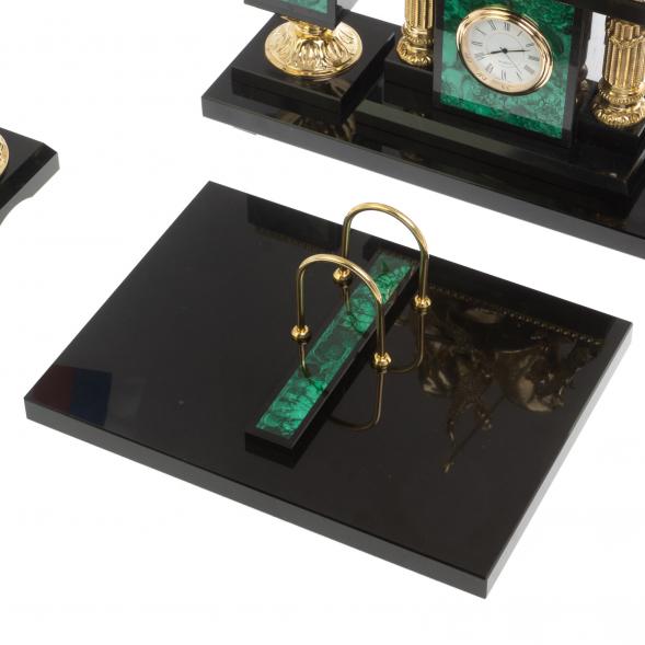 Настольный набор из малахита &amp;quot;Георгий Победоносец&amp;quot; 127142