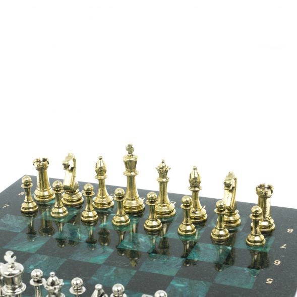 Шахматы &amp;quot;Стаунтон&amp;quot; доска 40х40 см из змеевика 128247