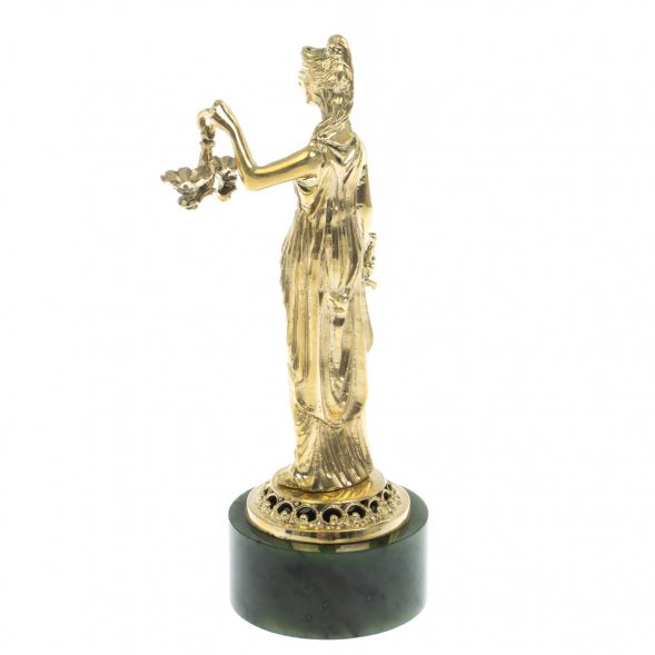 Статуэтка &amp;quot;Фемида&amp;quot; на подставке из нефрита 5,5х5,5х16 см 129231