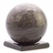 Шар из серого обсидиана 10 см на подставке 124719