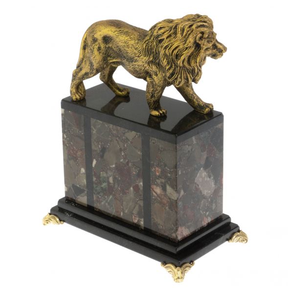 Часы &amp;quot;Лев&amp;quot; из конгломерата 128780