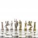 Настольные шахматы &amp;quot;Древний Рим&amp;quot; доска из камня 44х44 см фигуры металлические 121527