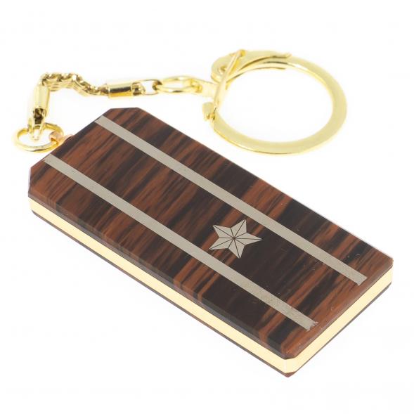 Брелок погон &amp;quot;Майор&amp;quot; камень обсидиан 122349