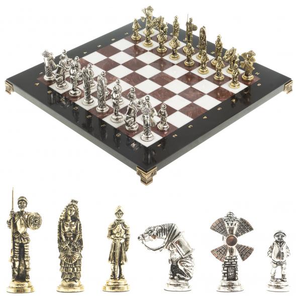 Шахматы &amp;quot;Дон Кихот&amp;quot; доска 36х36 см камень мрамор лемезит 122878