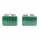 Запонки камень малахит прямоугольные 123832