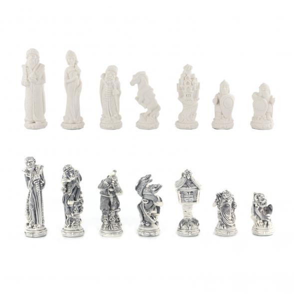 Шахматы сувенирные &amp;quot;Русские сказки&amp;quot; камень лемезит 40х40 см 118056