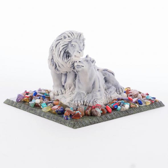 Сувенир &amp;quot;Семейство львов&amp;quot; из мрамолита 119007