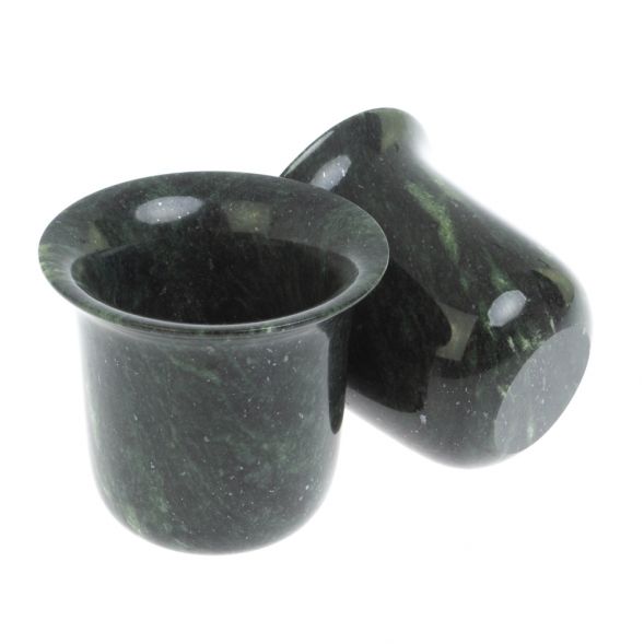 Кофейная пара из шабровского змеевика 7х7х6,5 см 127936