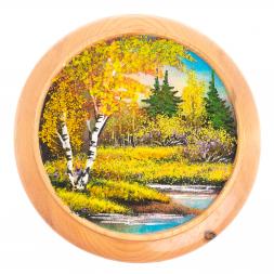 Тарелка декоративная "Осень" 25 см каменная крошка