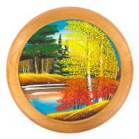 Тарелка декоративная "Осень" 25 см каменная крошка