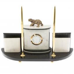 Настольный прибор "Медведь" из мрамора