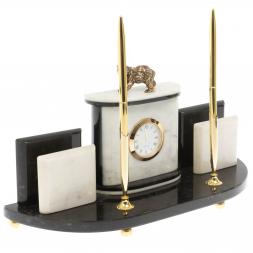 Настольный прибор "Медведь" из мрамора