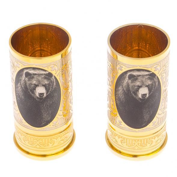 Набор из двух стопок &amp;quot;Медведь&amp;quot; 40 мл Златоуст 125706