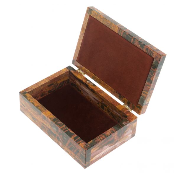 Шкатулка из яшмы 15,8х10,5х6,3 см 127705