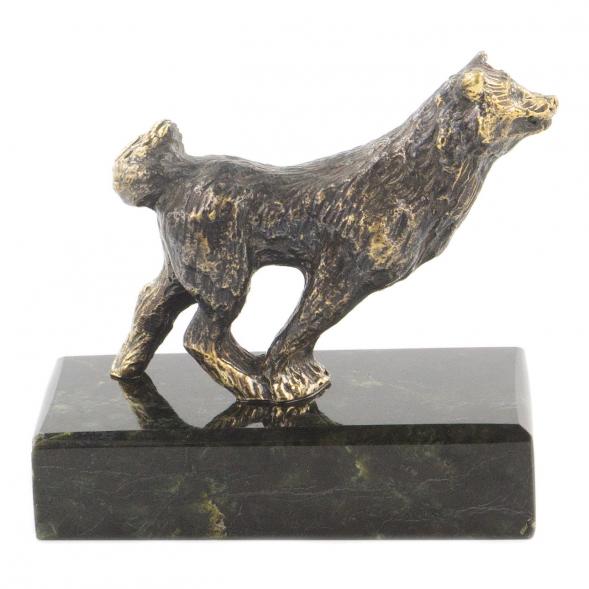 Статуэтка из бронзы и змеевика &amp;quot;Собака средняя&amp;quot; 120023