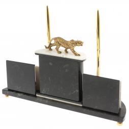 Настольный прибор "Гепард" из мрамора