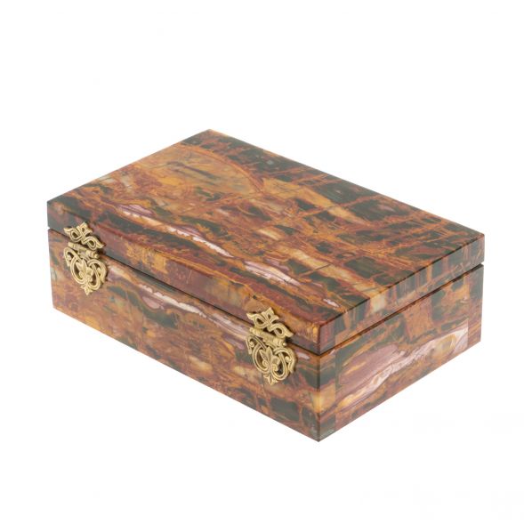 Шкатулка из яшмы 16,2х10,2х6,4 см 127706