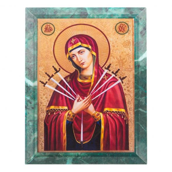 Икона настенная Семистрельная змеевик 14х18х1,2 см 119945