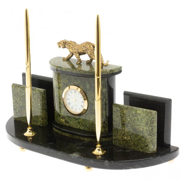 Письменный прибор &amp;quot;Гепард&amp;quot; из змеевика 129579