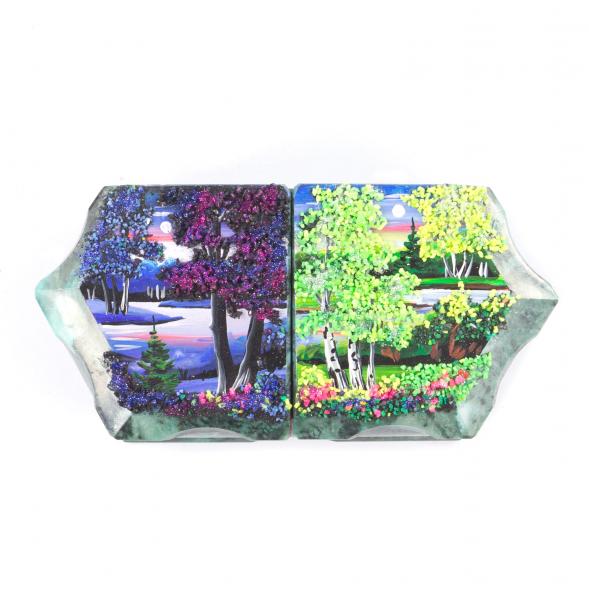 Шкатулка с двумя отделениями &amp;quot;Рассвет / Лето&amp;quot; 20х10х7,5 см 121438