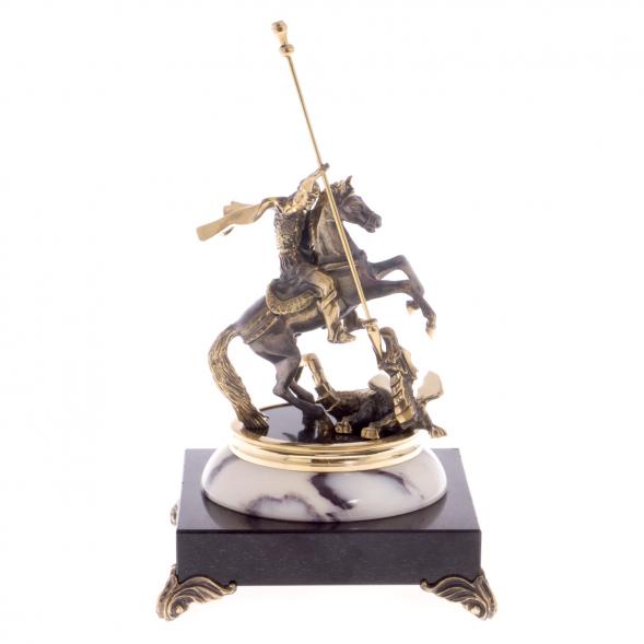 Статуэтка из бронзы &amp;quot;Георгий Победоносец&amp;quot; камень мрамор 122238