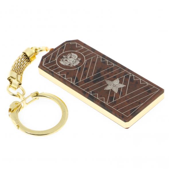 Брелок погон &amp;quot;Генерал&amp;quot; камень обсидиан 122352