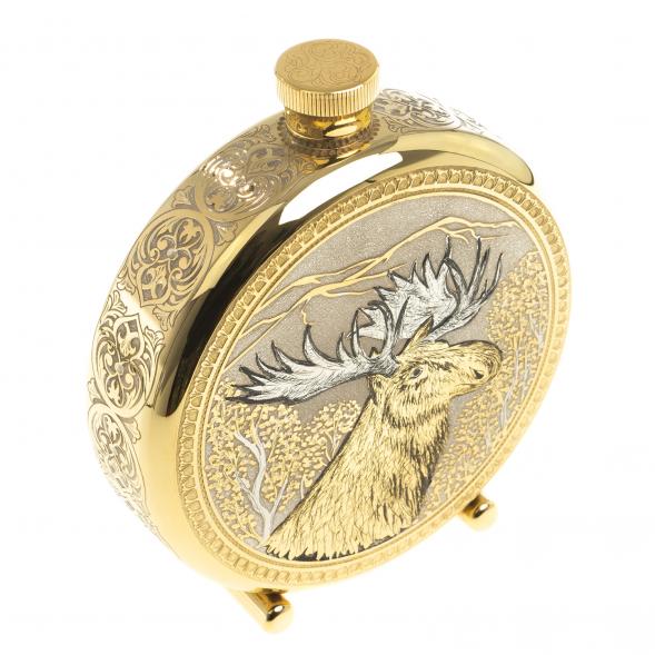 Фляжка с гравюрой &amp;quot;Лось&amp;quot; Златоуст 123483