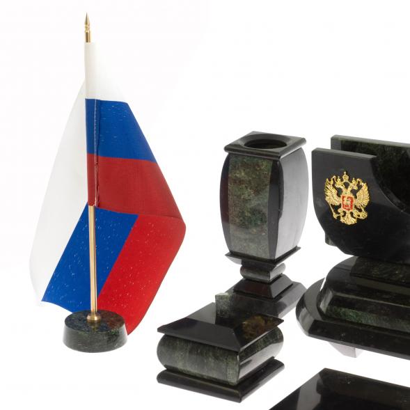 Письменный набор &amp;quot;Директор&amp;quot; камень змеевик 9 предметов 121144