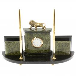 Письменный прибор &quot;Лев&quot; из змеевика