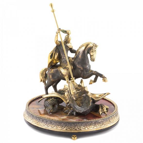 Cтатуэтка &amp;quot;Святой Георгий Победоносец&amp;quot; из бронзы и яшмы 113710