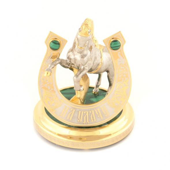 Сувенир &amp;quot;Подкова на удачу&amp;quot; малахит 113801