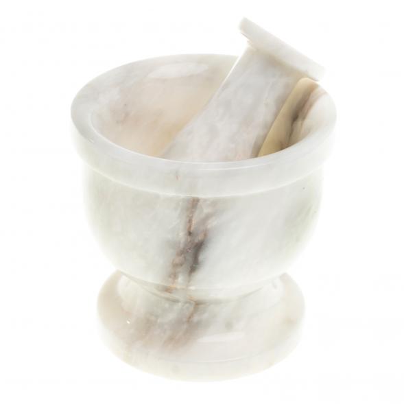 Ступка с пестиком из мрамора 9,5х9,5 см (4) 123936