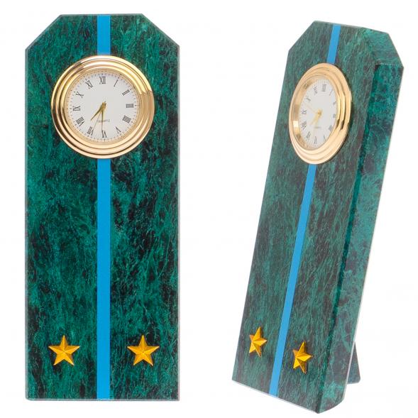 Часы &amp;quot;Погон лейтенант ВВС, ВКС, ВДВ&amp;quot; камень змеевик 125709