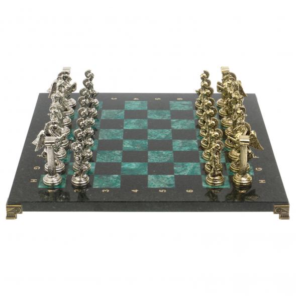Шахматы &amp;quot;Восточные&amp;quot; доска 40х40 см из змеевика фигуры металл 126916