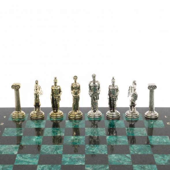 Шахматы &amp;quot;Восточные&amp;quot; доска 40х40 см из змеевика фигуры металл 126916