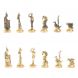 Шахматы &amp;quot;Итальянская война&amp;quot; фигуры бронза доска 28х28 см из мрамора и змеевика 128252