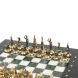 Шахматы &amp;quot;Итальянская война&amp;quot; фигуры бронза доска 28х28 см из мрамора и змеевика 128252