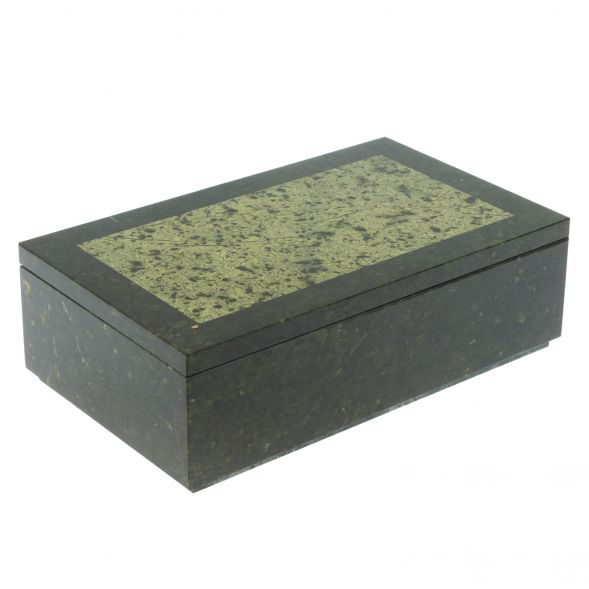 Шкатулка большая из змеевика 25х15х8 см 128413