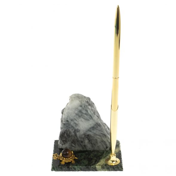 Подставка под ручку &amp;quot;Скала&amp;quot; магнезит змеевик 128859