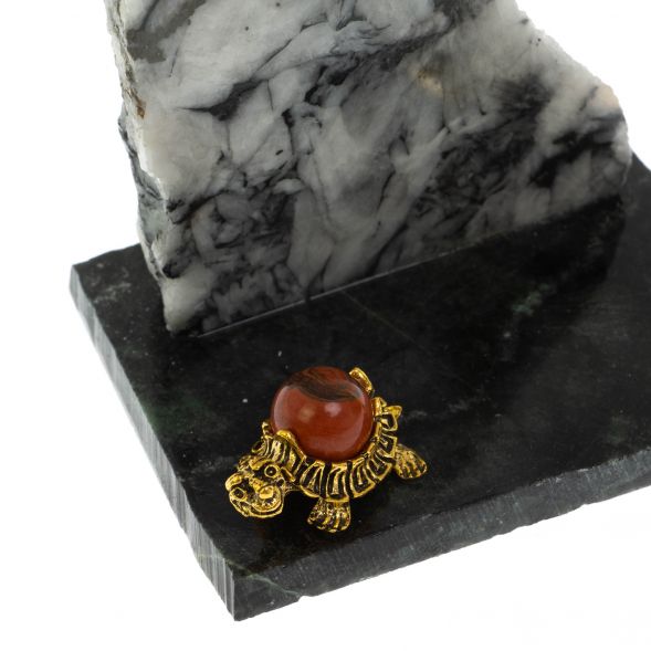 Подставка под ручку &amp;quot;Скала&amp;quot; магнезит змеевик 128859