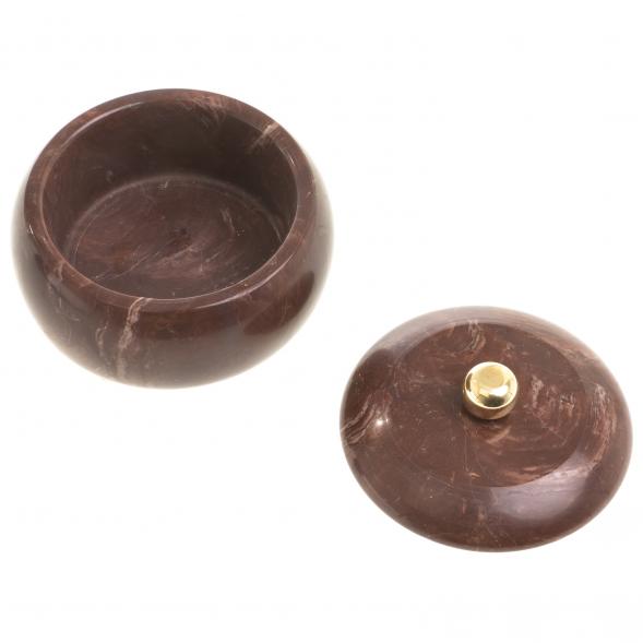 Шкатулка круглая &amp;quot;Жемчужина&amp;quot; камень лемезит 7,5х7,5х6,5 см 123579