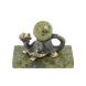 Статуэтка из бронзы «Змея у пня» с шаром змеевик 128173