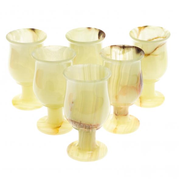 Набор бокалов из оникса 6,5х12 см 100 мл (2,5х5) 6 шт в коробке 123938