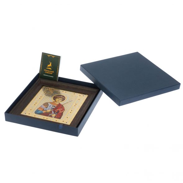 Икона &amp;quot;Св. Георгий Победоносец&amp;quot; багет 22,5х23,5х2 см Златоуст 128013