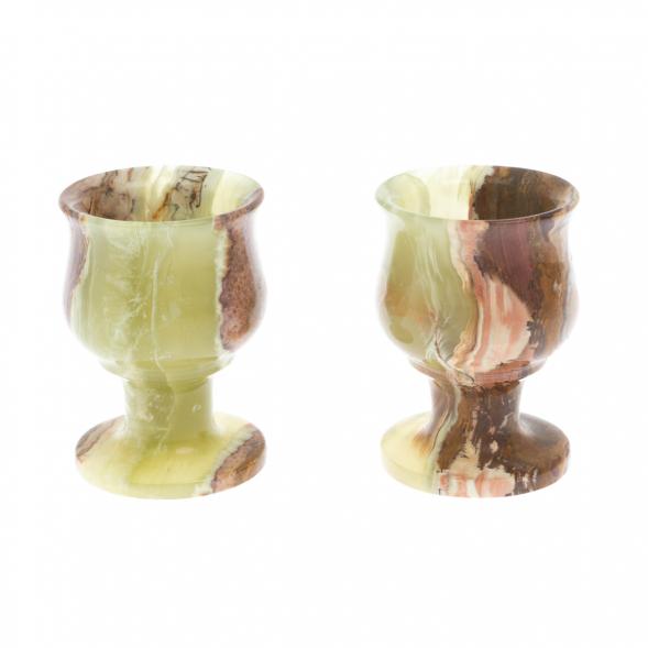 Набор рюмок из оникса &amp;quot;Тюльпан&amp;quot; 2 шт 50 мл 5х7 см (2х3) 129237