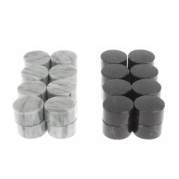 Фишки для игры в нарды 30 мм змеевик мрамор