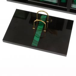 Настольный набор "Орел" из малахита