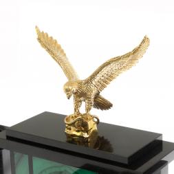 Настольный набор "Орел" из малахита